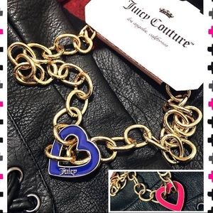 NWT Juicy Couture Reversible Blue/ Pink colors Necklace